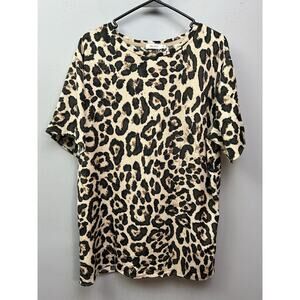Vera & Lucy‎ Animal Print Oversized Shirt Dress Womens Small Lightweight Boxy